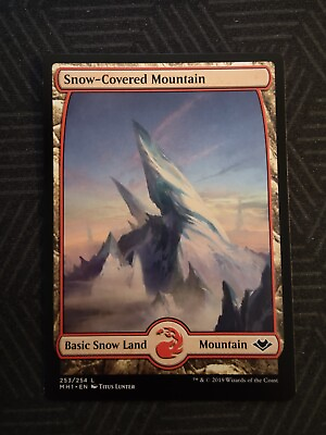 #ad mtg snow covered mountain full art modern horizons $0.99