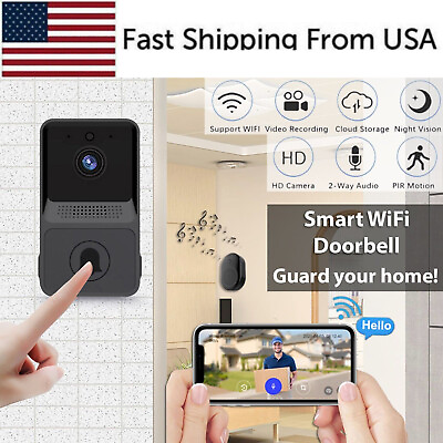 #ad WiFi Wireless Intercom Smart Doorbell Video Security Camera Door Ring Bell Chime $25.64