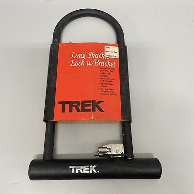 #ad TREK Long Shackle Bike Lock W Bracket 2 Keys $37.86