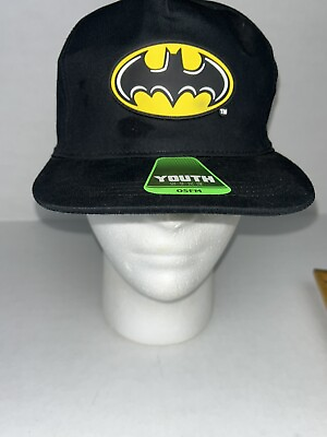 #ad Batman Kids Hat Batman Logo Black Graphic Snapback Youth Adjustable New With Tag $9.99