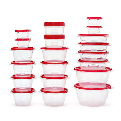 #ad Rubbermaid TakeAlongs 40 Piece Food Storage Set Leakproof Containers Set Red $19.15