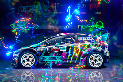 #ad #ad Ford HD Neon Sports car Focus Poster $20.00