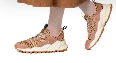 #ad Free People Flower Mountain Women Animal Print Shearling Sneakers Size EU39 US 8 $88.80