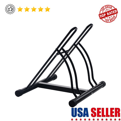 #ad Bike Rack Dual Bicycle Stand for 2 Mountain Road Kid’s Bikes Indoor Outdoor New $24.88