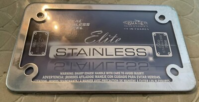 #ad Cruiser Accessories 77000 MC Elite Motorcycle License Plate Frame Stainless $9.95