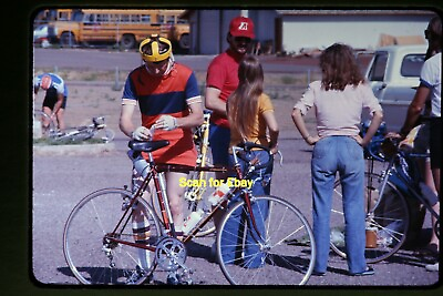 #ad Women and Cycling Man w Nishiki Road Bike in 1980 Original Slide aa 12 14b $9.99