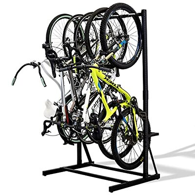 #ad Freestanding Bike Storage Rack Indoor Garage Floor Stand Bicycle 5 Bike $400.49