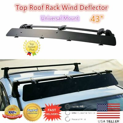 Universally Mount Fit Rooftop 43quot; CrossBar Wind Fairing Air Deflector Kit $55.99