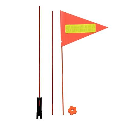 Safety Flag Orange 180CM Long Pole 3 parts Tricycle Bicycle Trailer Bike Child $13.05