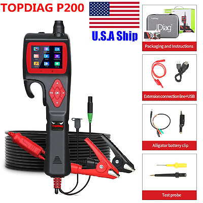 #ad TopDiag P200 SMART HOOK Power Tester Probe Circuit Analyzer Multimeter Injector $115.00