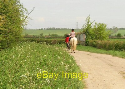 #ad Photo 6x4 Horse and bike near Chislett Pawlett A bike rider and horse rid c2011 GBP 2.00