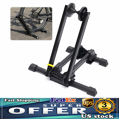 #ad Foldable Bike Floor Parking Rack Storage Stand Bicycle Mountain Bike Holder US $25.65