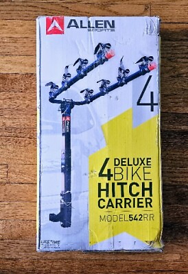 #ad Allen Sports Deluxe 4 Bicycle Hitch Mounted Bike Rack Carrier 542RR $85.00
