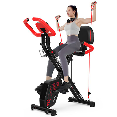 #ad #ad 3in1 Foldable Exercise Bike Indoor Cycling Bike Magnetic Stationary Bike Fitness $149.99