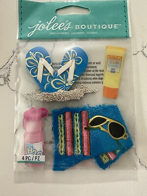 #ad #ad Jolee#x27;s Boutique Embellishment Beach Accessories Shoes Blanket Sand Lotion Water $4.49