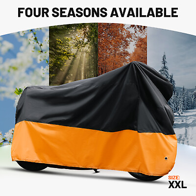 #ad XXL Motorcycle Cover Bike Waterproof For Harley Outdoor Rain Dust UV Protector $18.04