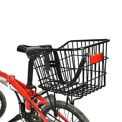 Bike Rear Basket Thicken Bike Storage Basket for Sport Folding Bike Shopping $14.49