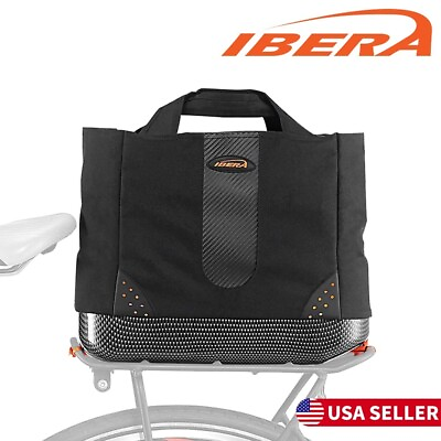 #ad IBERA Insulated Bike Cooler Bag Rear Rack Removable Bag Liner 2in1 Quick Release $63.99