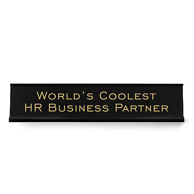 #ad World#x27;s Coolest HR Business Partner 2quot;x10quot; Novelty Nameplate Desk Sign $14.24