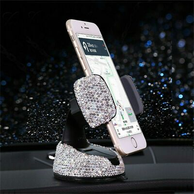 #ad #ad Bling Car Dashboard Phone Holder Rhinestones Crystal Car Accessories For Girls $12.29
