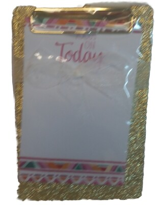 #ad Gold Glitter Clipboard Notebook Stationary $16.99