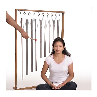 #ad Wooden STAND To Hold Upto 9 Pipes Sound Healing STAND ONLY528 Tuning fork free $238.56