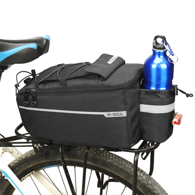 #ad #ad Bicycle 13L Carrier Bag Bike Rear Basket Pannier Trunk Bags Rack Rear Seat Bag $41.08