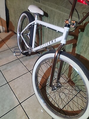 Elite Outlaw 26quot; BMX Bicycle Bike 3 Piece Crank White Chrome NEW $420.00