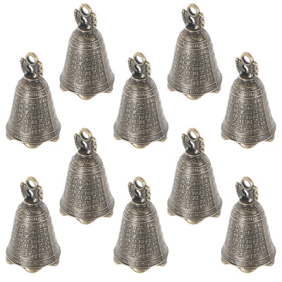 #ad 10 Pcs Dragon Bell Accessories Wind Chime Metal Pendant Mini Decor $10.38