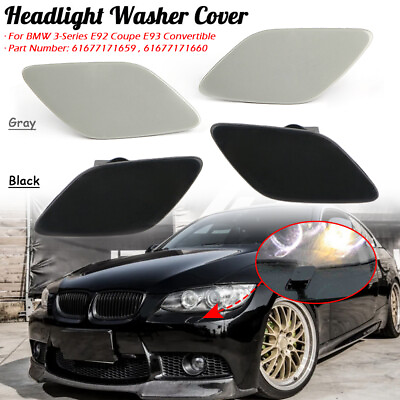 #ad #ad Pair Front Bumper Headlight Washer Cover Cap For BMW E92 Coupe E93 Convertible $10.90