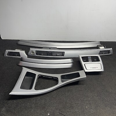 #ad ☑️ 09 13 OEM BMW E92 328 335 Silver Brushed Aluminum Interior Trim No iDrive SET $246.05