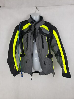 #ad #ad Olympia Sports Men#x27;s X Moto 2 Black Neon Armored Riding Jacket S w Water Pack $296.00
