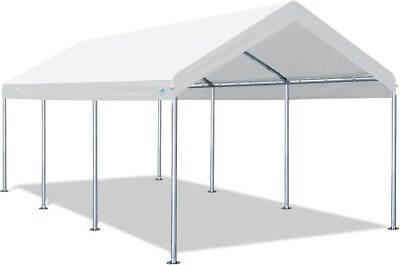 #ad 10x20 Adjustable Carport Heavy Duty Outdoor Canopy Shelter Garage Storage Shed $249.99