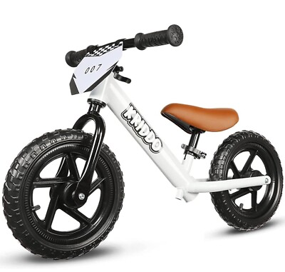 #ad KRIDDO Toddler Balance Bike 2 Year Old Age 18 Months to 5 Years Old White NEW $54.99