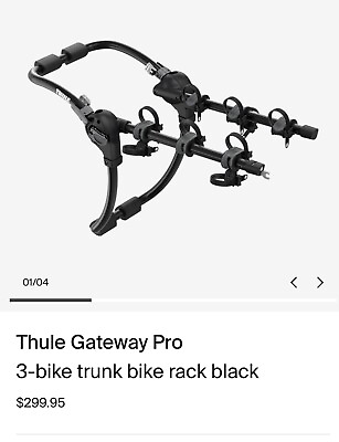 #ad NEW Thule Gateway Pro 3 Trunk Rack: 3 Bike $285.00
