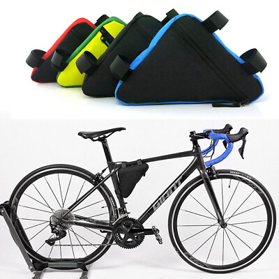 #ad Water Resistant Bike Frame Pouch Cycling Bike Accessories Triangle Bicycle Bag $7.89