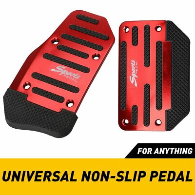 #ad Universal Red Non Slip Automatic Pedal Brake Foot Treadle Cover Car Accessories $12.29