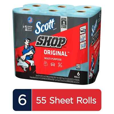 #ad Scott Professional Multi Purpose Shop Towels 55 Sheets per Roll 6 Rolls $14.00
