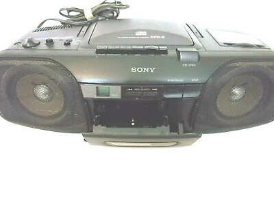 #ad #ad Sony CD Radio Boombox CFD8 Corded Battery Cassette Not Working CD Does Works $89.91