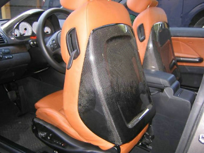 #ad For BMW E46 M3 Carbon Fiber 1pcs Front Seat Back Trim Covers Addon Bodykits $348.77