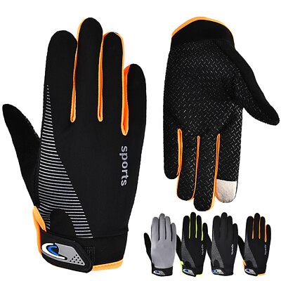 #ad Anti slip Full Finger Outdoor Cycling Gloves Touch Screen MTB Road Bike Gloves $11.89