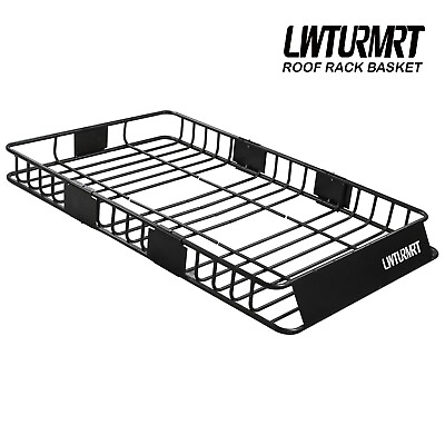 #ad 64#x27;#x27; Universal Roof Rack w Extension Cargo SUV Top Luggage Carrier Basket Holder $83.72