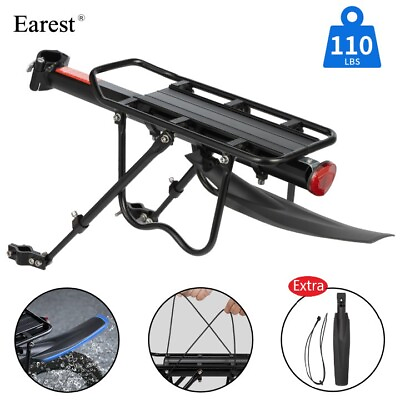 #ad Rear Bike Rack Cargo Rack Alloy Mount Pannier Luggage Carrier Bicycle Fender $24.99