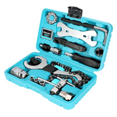 #ad Complete Bike Repair Kit 31 Pieces Repair Tool Bicycle Tool Kit with Storage Box $43.99