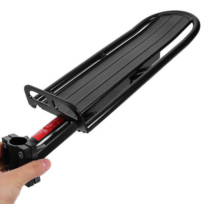 #ad Retractable Bike Luggage Cargo Rack Aluminum Alloy Bicycle Pannier Easy Install $24.69