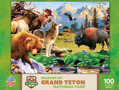 #ad MasterPieces Wildlife of Grand Teton National Park 100 Piece Jigsaw Puzzle $14.99