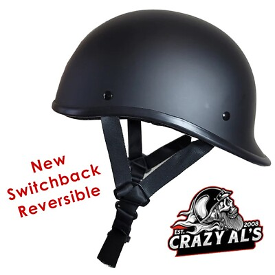 #ad REAL Crazy Al#x27;sWORLD#x27;S SMALLEST LIGHTEST Switchback Reversible Helmet FlatBlack $118.96