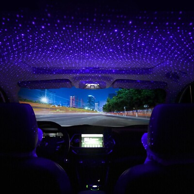#ad Car Accessories Interior USB Atmosphere Star Sky Lamp Ambient Star Night Light $8.59