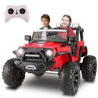 #ad 24V Kids Ride on Truck Car Electric Truck Car Jeep 400W 2 Seat w Remote Control $69.99