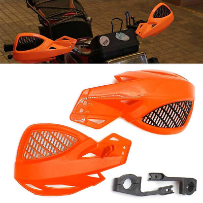#ad #ad 1Pair 7 8quot; Motorcycle Handlebar Orange Hand Guards Universal Dirt Bike Off road $8.95